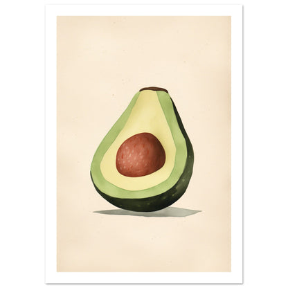 Tasty Sliced Avocado Kitchen Wall Art Print