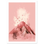 Load image into Gallery viewer, Blushing Pink Volcano Eruption Minimalist Wall Art Print
