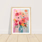 Vibrant Blooming Pink Flowers Wall Art Print