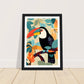 African Textile-Inspired Toucan Vibrant Bird Wall Art Print