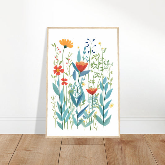 Wild Garden Flowers Wall Art Print