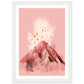 Blushing Pink Volcano Eruption Minimalist Wall Art Print