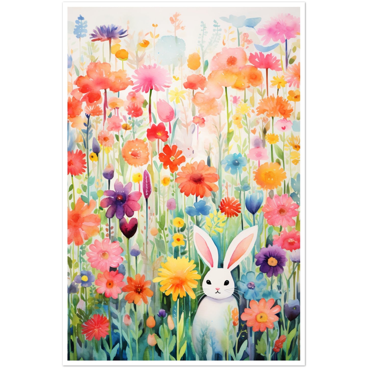 Vibrant Floral Fantasy Wall Art Print