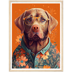 Load image into Gallery viewer, Floral Trendy Labrador Dog Wall Art Print

