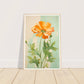 Marigold Flower in Soft Earthy Hues Wall Art Print