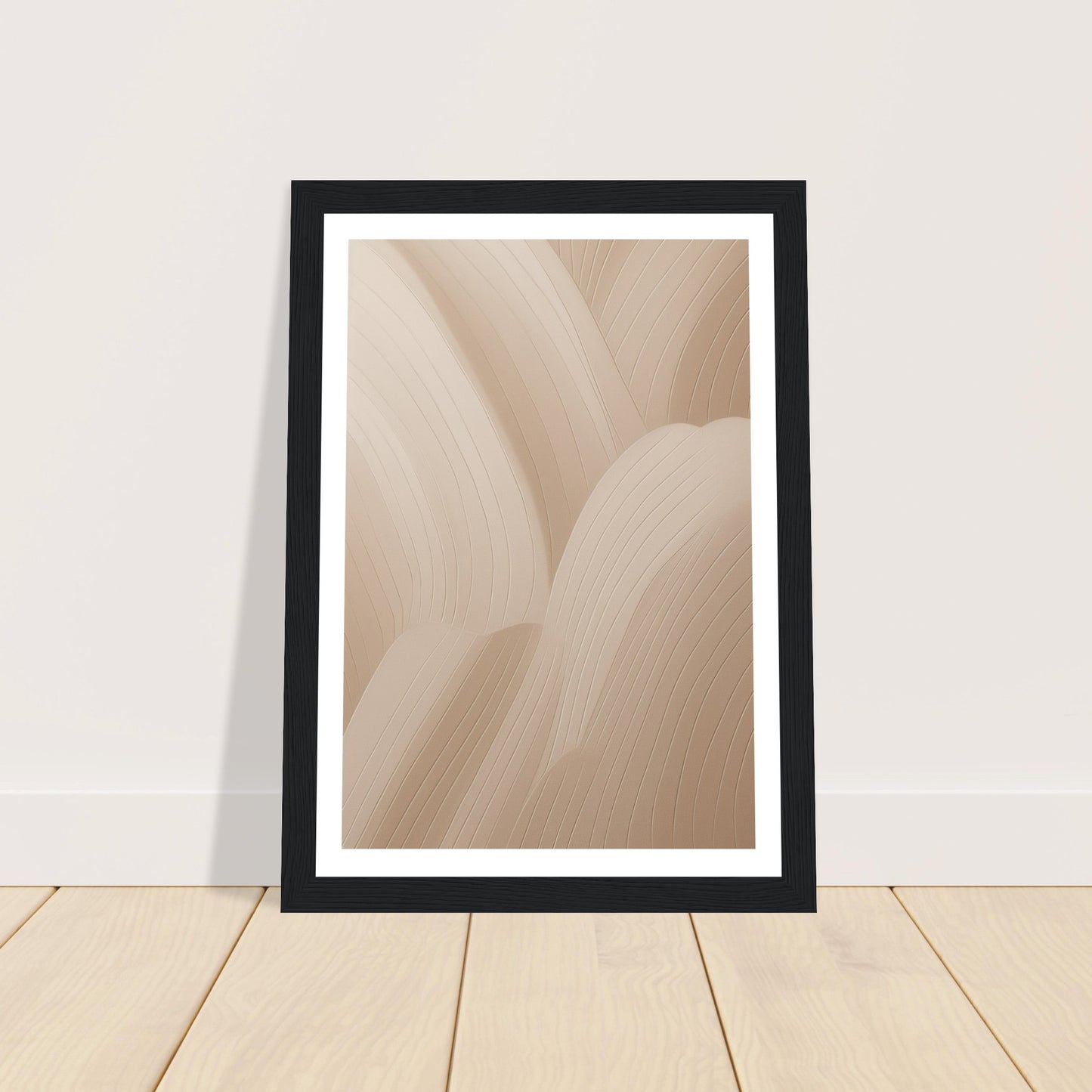 Gentle Rake Textures On Blushing Plaster Wall Art Print