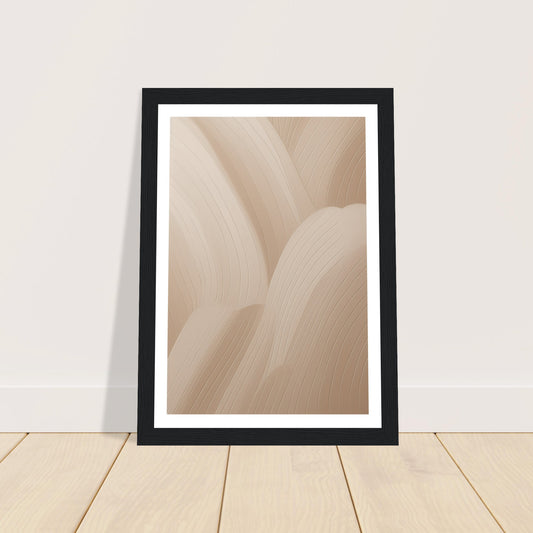 Gentle Rake Textures On Blushing Plaster Wall Art Print