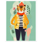 Trendy Tiger Roar Wall Art Print