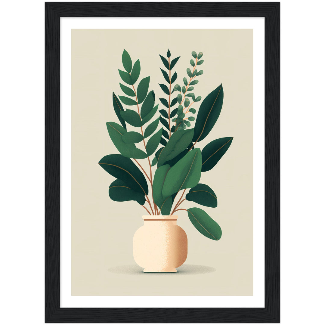 ZZ Plant Vase Wall Art Print
