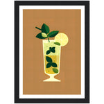 Load image into Gallery viewer, Mojito Cocktail Illustration Wall Art Print