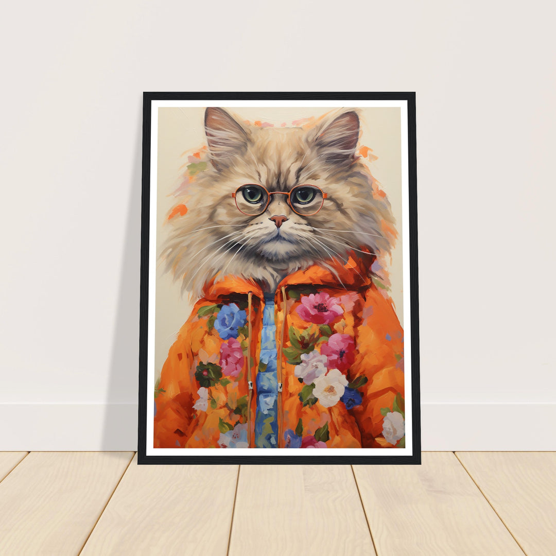 Groovy Hippy Kitty - Whimsical Ragdoll Cat Wall Art Print