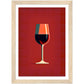 Red Wine Chic Minimalist Wine Glass Art