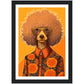 Poodle Chic Dog In Floral Shirt Wall Art Print