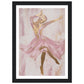 Fluid Ballet Dancer in Pink and Gold Wall Art Print