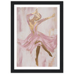 Load image into Gallery viewer, Fluid Ballet Dancer in Pink and Gold Wall Art Print