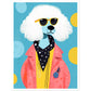 Cool Canine Poodle Illustration Wall Art Print