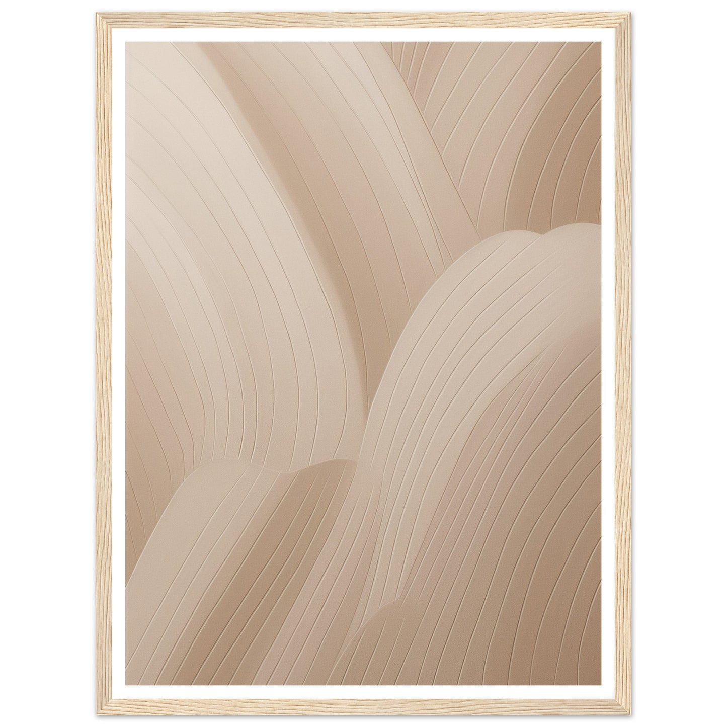 Gentle Rake Textures On Blushing Plaster Wall Art Print