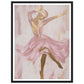 Fluid Ballet Dancer in Pink and Gold Wall Art Print