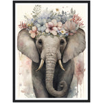 Load image into Gallery viewer, Flower Crowned Elephant Regency Inspired Wall Art Print