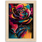 Electric Rose Abstract Flower Wall Art Print