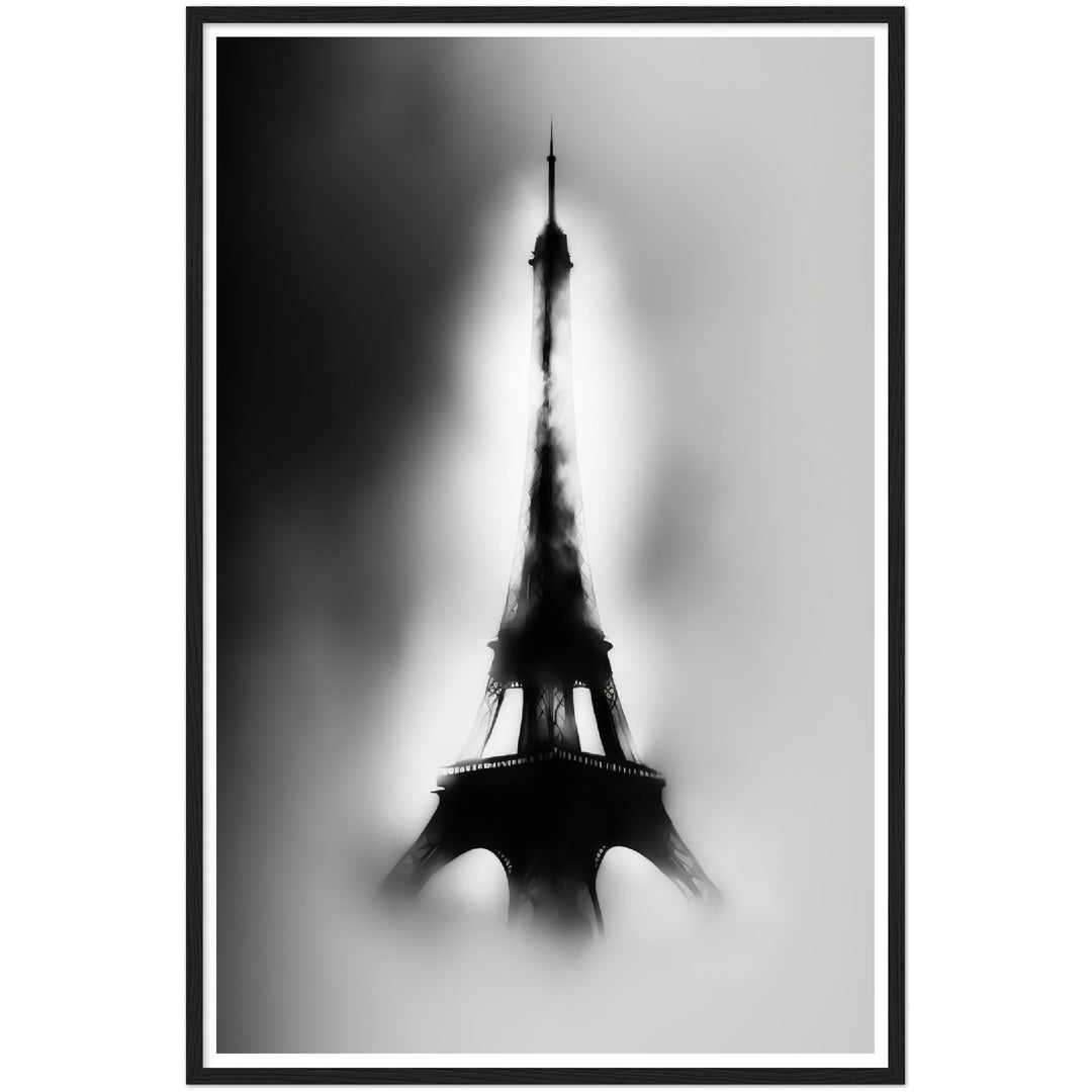 Modernist Eiffel Tower Noir Wall Art Print