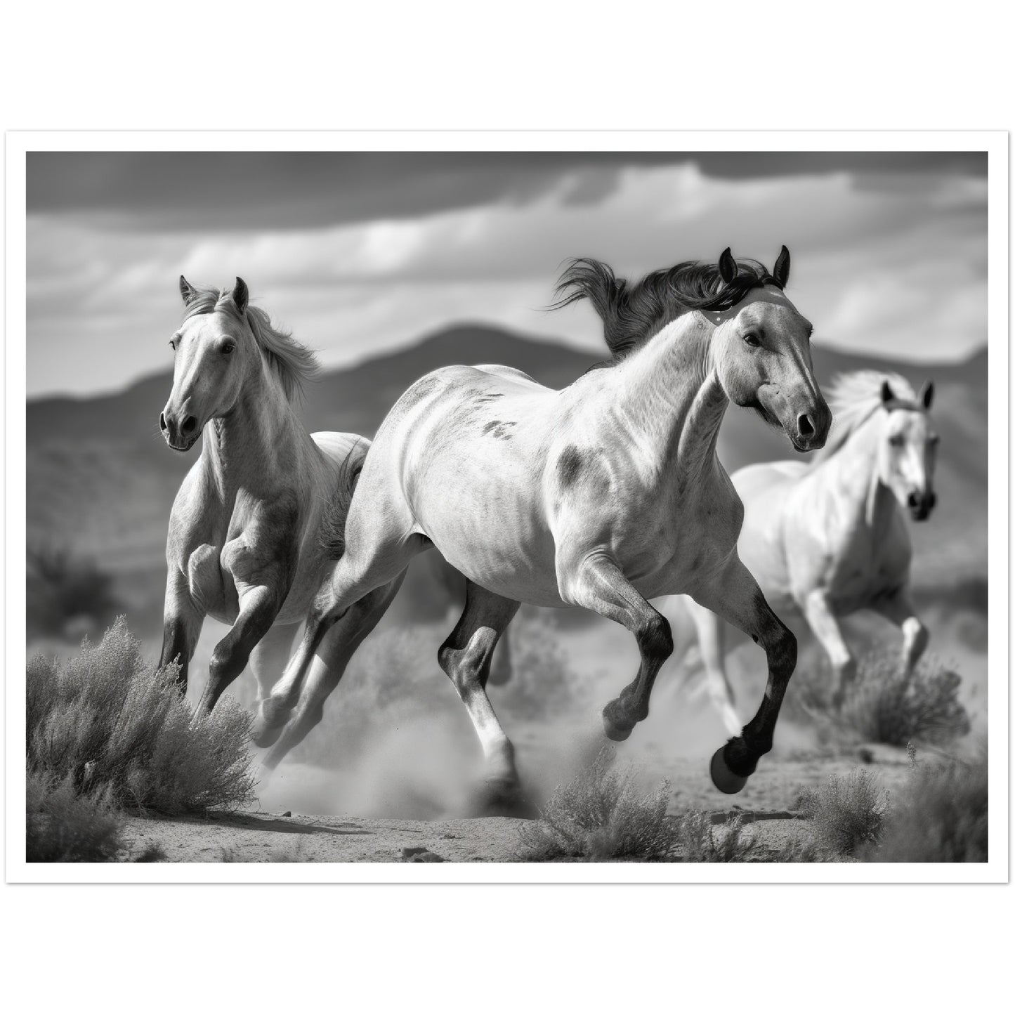 Thundering Horse Hooves Wall Art Print