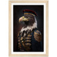 Eagle Wearing Air Force Uniform - Eagle Portraiture Wall Art Print