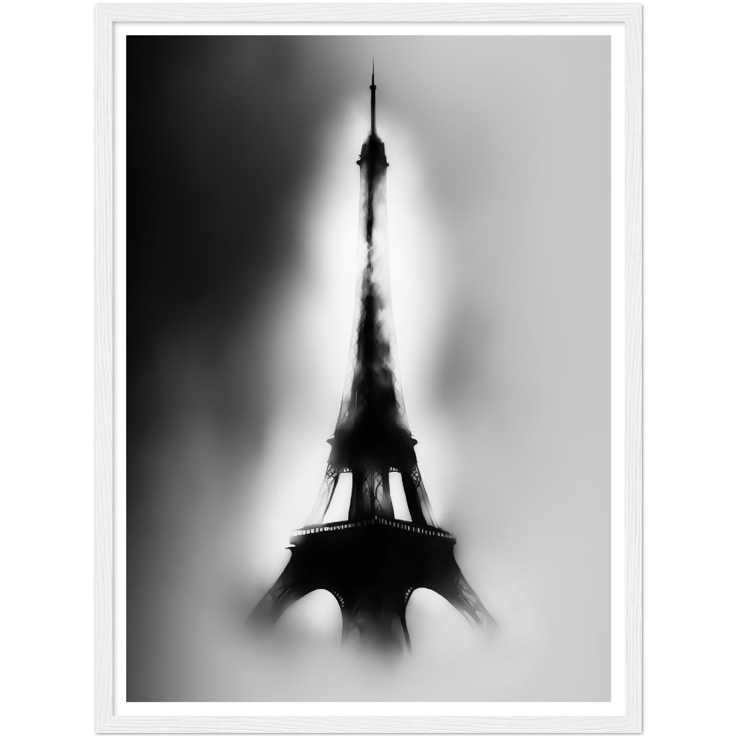 Modernist Eiffel Tower Noir Wall Art Print