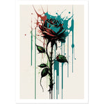 Load image into Gallery viewer, Abstract Rose Drip Painting Expressionist Wall Art Print