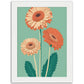 Radiant Gerbera Minimalist Daisy Flower Art