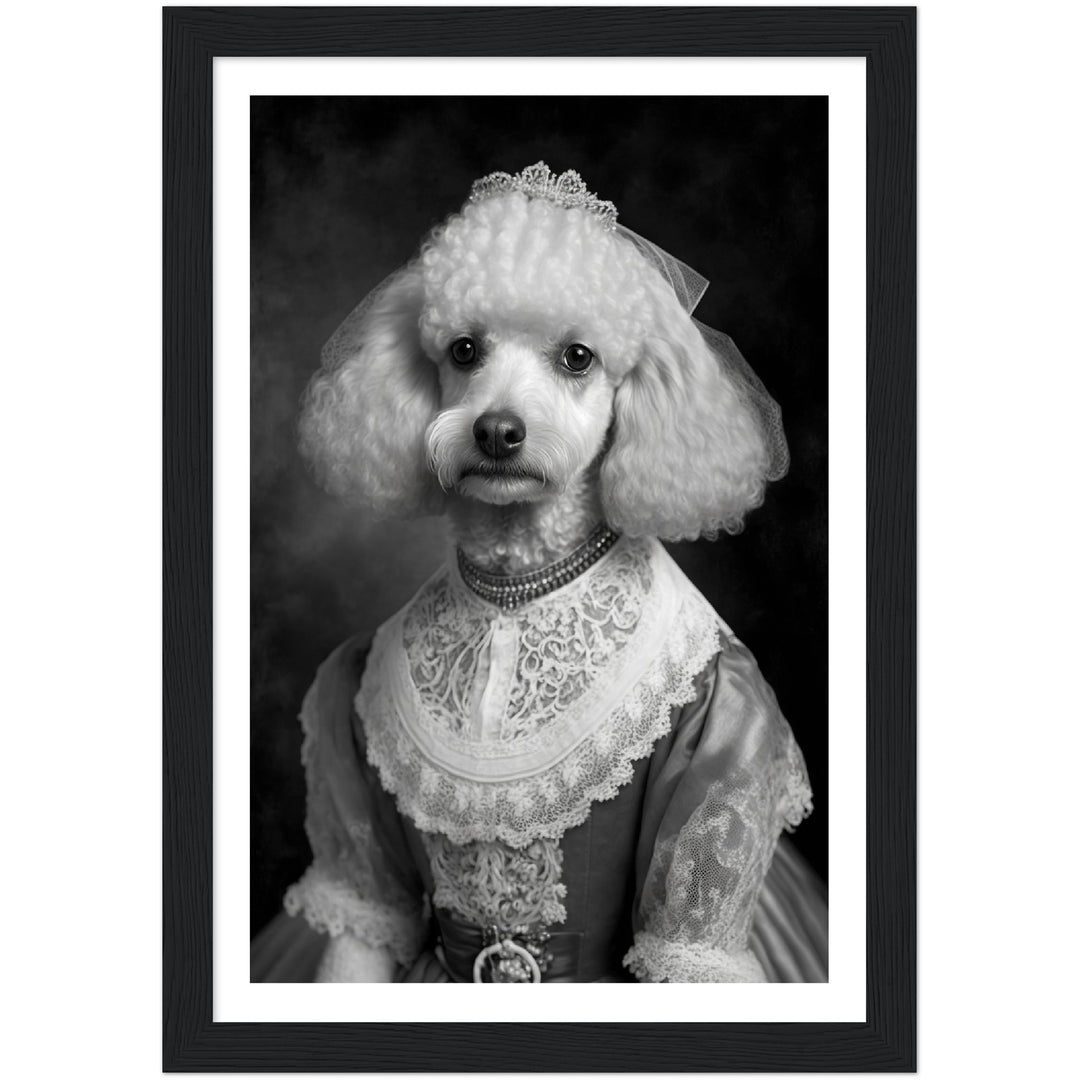Poodle Bride Victorian Animal Portraiture Wall Art Print