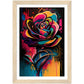 Electric Rose Abstract Flower Wall Art Print