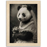 Load image into Gallery viewer, Panda Bride Victorian Portraiture Wall Art Print
