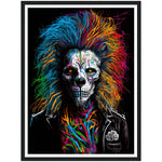 Load image into Gallery viewer, Day Of The Dead Lion Illustration Wall Art Print