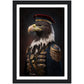 Eagle Wearing Air Force Uniform - Eagle Portraiture Wall Art Print