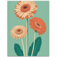 Radiant Gerbera Minimalist Daisy Flower Art