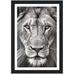 Load image into Gallery viewer, Lion Roar in Monochrome Photograph Wall Art Print
