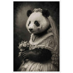 Load image into Gallery viewer, Panda Bride Victorian Portraiture Wall Art Print
