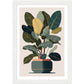 Trendy Rubber Plant Wall Art Print