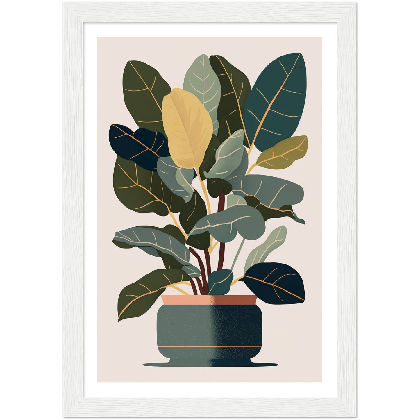 Trendy Rubber Plant Wall Art Print