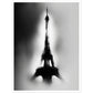 Modernist Eiffel Tower Noir Wall Art Print