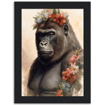 Load image into Gallery viewer, Flower Crowned Gorilla Wall Art Print