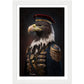 Eagle Wearing Air Force Uniform - Eagle Portraiture Wall Art Print