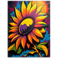 Sunflower Abstract Burst Wall Art Print