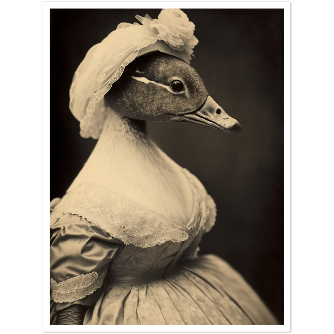 Quack-tastic Duck Bride Wall Art Print