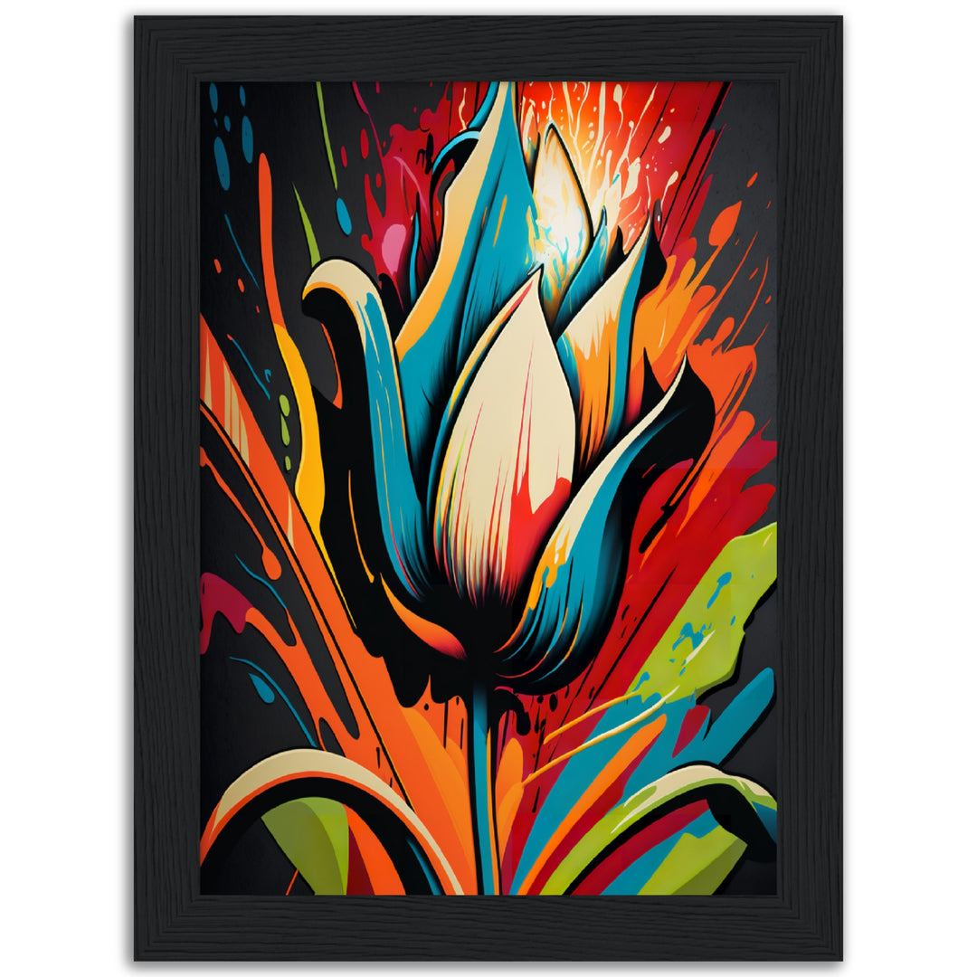 Tulip Abstract Flower Explosion Wall Art Print
