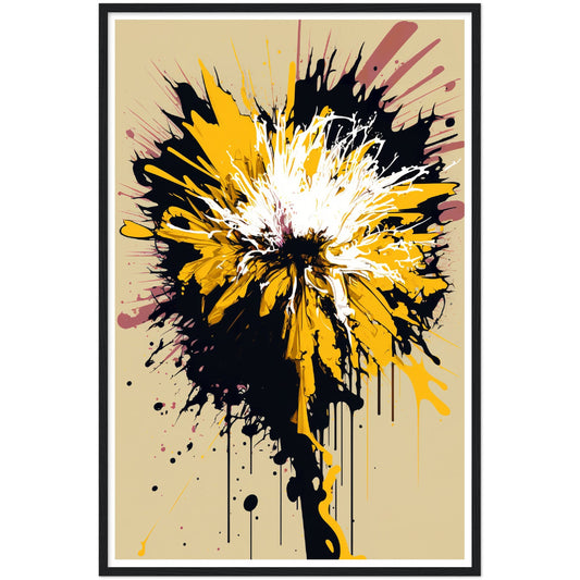 Chrysanthemum Floral Chaos Abstract Flower Wall Art Print