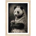 Load image into Gallery viewer, Panda Bride Victorian Portraiture Wall Art Print
