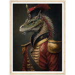 Load image into Gallery viewer, Fire-Breathing Dragon Military Portraiture Wall Art Print