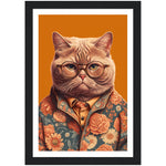 Load image into Gallery viewer, Trendy British Shorthair Cat Illustration Wall Art Print
